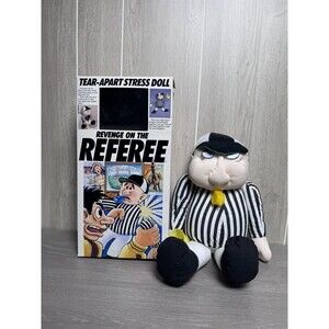 Vintage Revenge on the Referee Tear-Apart Stress Doll Football Humor Plush Toy